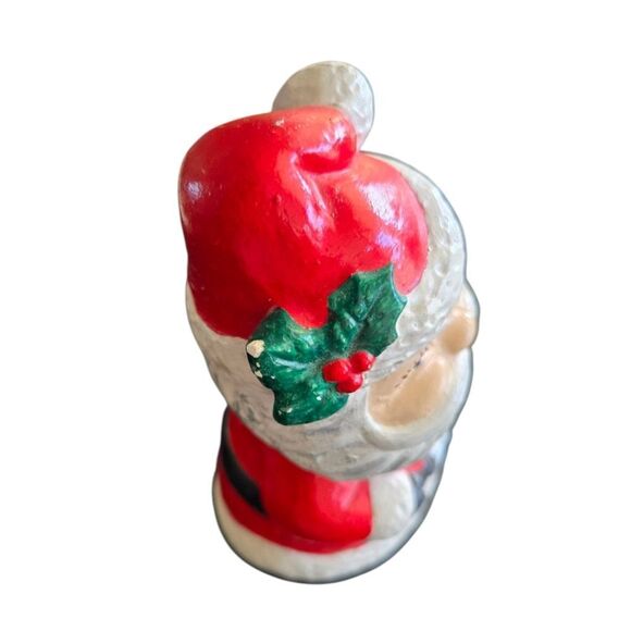 Festive Santa Claus Ceramic Red and White Christmas Decor Mistltoe - Picture 3 of 9
